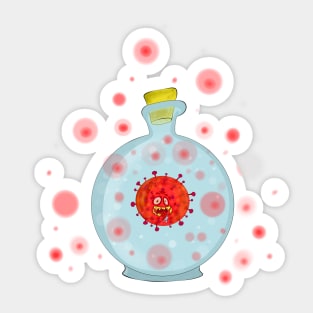 Virus Medical Flask Sticker